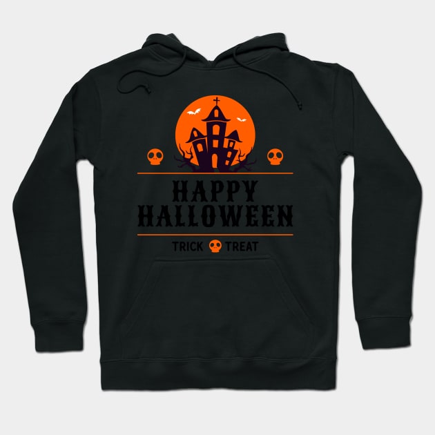 Happy Halloween Spooky House - Trick or Treat Hoodie by Elsie Bee Designs